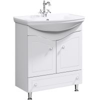 Тумба под раковину Aqwella Франческа 75 FR0107 Белая — фото 1, Тумбы под раковину