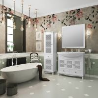 Товар: Шкаф пенал Opadiris Омега 45 L 00-00007360 Белый матовый - фото 4 Шкаф пенал Opadiris Омега 45 L 00-00007360 Белый матовый — фото 4, Мебель для ванной