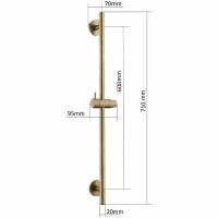 Товар: Душевая штанга Boheme Uno 420-MG Золото матовое - фото 2 Душевая штанга Boheme Uno 420-MG Золото матовое — фото 2, Душевое оборудование. Душевая программа