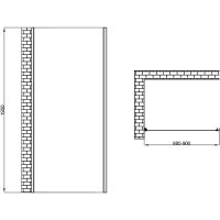 Душевая стенка Berges Legos 90 064031 профиль Хром стекло прозрачное — фото 2, Боковые стенки