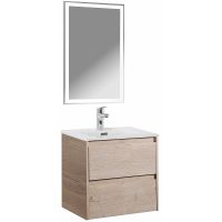 Тумба под раковину BelBagno Kraft 50 KRAFT-500-2C-SO-RGB подвесная Rovere Galifax Bianco — фото 6, Тумбы под раковину