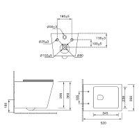 Унитаз SantiLine SL-5007BG подвесной Бежевый матовый с сиденьем Микролифт — фото 5, Подвесные унитазы