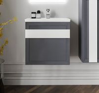 Тумба под раковину Бриклаер Берлин 60 подвесная Оникс серый арт-4627125416132 — фото 3, Тумбы под раковину