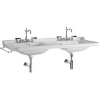 Товар: Раковина Kerasan Waldorf 150 4143K1bi/cr*3 двойная Белая - фото 2 Раковина Kerasan Waldorf 150 4143K1bi/cr*3 двойная Белая — фото 2, Раковины