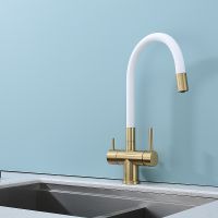 Смеситель для кухни Splenka S70.64.03 Золото матовое Белый — фото 23, Смесители для кухни