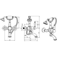 Товар: Смеситель для ванны Boheme Crystal 283-CRST Золото - фото 5 Смеситель для ванны Boheme Crystal 283-CRST Золото — фото 5, Смесители