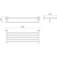 Полка для полотенец Nofer Barcelona 16916.B Глянцевая нержавеющая сталь — фото 2, Полки для полотенец