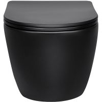 Унитаз Vincea Globo VT1-14MB подвесной Черный матовый с сиденьем Микролифт — фото 2, Подвесные унитазы