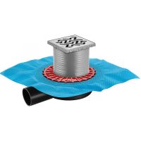 Душевой трап Berges Zentrum Antik 150x150 090365 с решеткой Хром матовый — фото 1, Трапы для душа