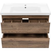 Товар: Тумба с раковиной Brevita Dallas 90 УТ000012647 подвесная Дуб Галифакс олово - фото 3 Тумба с раковиной Brevita Dallas 90 УТ000012647 подвесная Дуб Галифакс олово — фото 3, Мебель для ванной