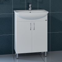 Тумба под раковину СанТа Сити 60 201075 Белая — фото 4, Тумбы под раковину