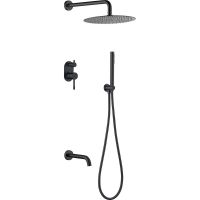 Душевая система Boheme Uno 464-2-B Черная — фото 1, Душевое оборудование. Душевая программа