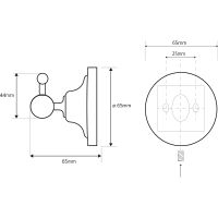 Крючок Bemeta Retro Gold and Сhrom 144206018 Золото Хром — фото 2, Крючки для полотенец