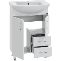 Тумба под раковину СанТа Стандарт 60 201020 Белая — фото 2, Тумбы под раковину