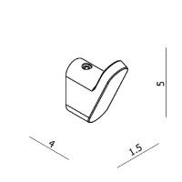 Крючок Langberger Black Edition 33031A-BP Черный матовый — фото 2, Крючки для полотенец