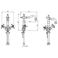 Товар: Смеситель для раковины Boheme Camelia 312 Бронза - фото 3 Смеситель для раковины Boheme Camelia 312 Бронза — фото 3, Смесители