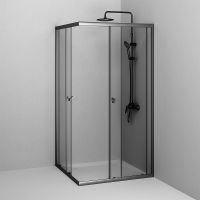 Товар: Душевой уголок AM.PM Sunny 100х100 W87G-403-100100-BT профиль Черный матовый стекло прозрачное - фото 3 Душевой уголок AM.PM Sunny 100х100 W87G-403-100100-BT профиль Черный матовый стекло прозрачное — фото 3, Душевые уголки