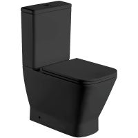 Унитаз компакт WeltWasser Rotbach 001 MT-BL 10000003793 Черный матовый с бачком и сиденьем Микролифт — фото 1, Напольные унитазы