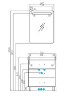 Тумба под раковину Aquaton Америна 67 М 1A169001AM010 Белая глянцевая — фото 10, Тумбы под раковину