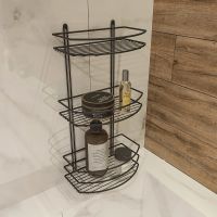 Полка корзина DIWO Смоленск П16090 Черный муар — фото 6, Полки для ванной и душа