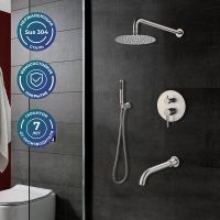 Товар: Душевая система Ростовская Мануфактура Сантехники SUS129-1S Нержавеющая сталь - фото 3 Душевая система Ростовская Мануфактура Сантехники SUS129-1S Нержавеющая сталь — фото 3, Душевое оборудование. Душевая программа