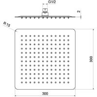 Верхний душ Aquatek AQ2074CR Хром — фото 8, Верхние души