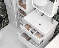 Товар: Тумба под раковину Laparet Accord 60 Acc.01.60/P/W подвесная Белая - фото 8 Тумба под раковину Laparet Accord 60 Acc.01.60/P/W подвесная Белая — фото 8, Мебель для ванной