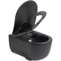 Унитаз Vincea Evo VT1-34SMB подвесной Черный матовый с сиденьем Микролифт — фото 3, Подвесные унитазы