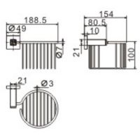 Держатель освежителя воздуха CeramaLux Venezia Хром арт-88617-1 — фото 2, Держатели освежителя воздуха
