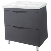 Тумба под раковину Bellezza Санриса 80 4630113660363 Серебро — фото 1, Тумбы под раковину