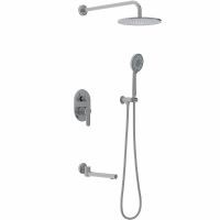 Душевая система Berges Nardis 3R 071013 Хром — фото 1, Встраиваемые душевые комплекты