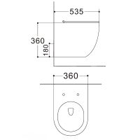 Товар: Унитаз Agger AT03144 подвесной Черный матовый с сиденьем Микролифт - фото 6 Унитаз Agger AT03144 подвесной Черный матовый с сиденьем Микролифт — фото 6, Подвесные унитазы