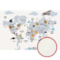 Фреска детская Ortograf Для самых маленьких 32910 Фактура флок FLK Флизелин (4,1*2,7) Серый/Разноцветный, Карты — фото 1, Фрески