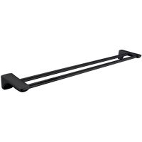 Полотенцедержатель CeramaLux Monelli 70009A двойной Черный матовый — фото 1, Полотенцедержатели