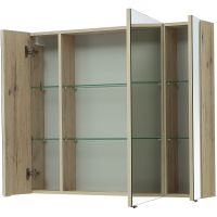 Зеркальный шкаф Aquanet Алвита New 100 277545 Дуб Веллингтон — фото 6, Зеркальные шкафы в ванную