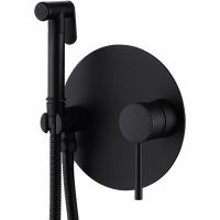 Гигиенический душ со смесителем Abber Emotion AF8826B Черный матовый — фото 1, Гигиенические души