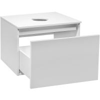 Тумба под раковину Runo Бари 60 00-00001473 подвесная Белая — фото 12, Тумбы под раковину