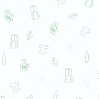 Обои детские AS Creation Little Stars 35845-1 Винил на флизелине (0,53*10,05) Белый/Зеленый, Животные/Предметы — фото 1, Обои для стен