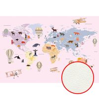 Фреска детская Ortograf Для самых маленьких 33732 Фактура флок FLK Флизелин (4*2,7) Розовый/Разноцветный, Карты — фото 1, Фрески