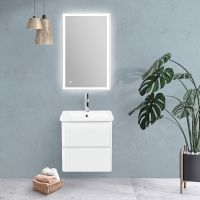 Тумба под раковину BelBagno 50 подвесная Bianco Lucido арт-ALBANO-CER-500-2C-SO-BL — фото 8, Тумбы под раковину
