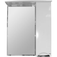 Зеркало со шкафом Mixline Кассиопея 75 R 524705 с подсветкой Белое — фото 1, Зеркальные шкафы в ванную