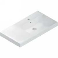 Раковина Kerama Marazzi Cubo 90 R CU.wb.90rh Белая глянцевая — фото 1, Раковины встраиваемые сверху