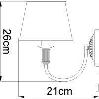 Товар: Настенный светильник Artelamp Alice Кремовый Античная бронза арт-A3579AP-1AB - фото 6 Настенный светильник Artelamp Alice Кремовый Античная бронза арт-A3579AP-1AB — фото 6, Бра