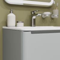 Тумба с раковиной Iddis Edifice 60 подвесная Светло-серая арт-EDI60L0i95K — фото 8, Тумбы с раковиной