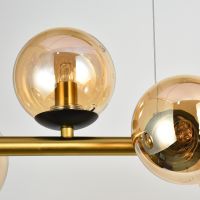 Товар: Люстра Artelamp Gemini A2243SP-9PB Янтарная Полированная медь - фото 2 Люстра Artelamp Gemini A2243SP-9PB Янтарная Полированная медь — фото 2, Люстры