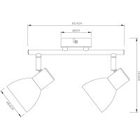 Потолочный светильник Artelamp Falena A3117PL-2BK Белый Античная бронза Черный — фото 4, Светильники