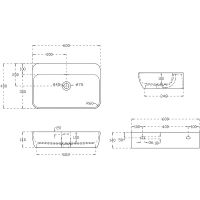 Товар: Раковина Abber Stein 60 AS2654 Белая матовая - фото 5 Раковина Abber Stein 60 AS2654 Белая матовая — фото 5, Раковины подвесные