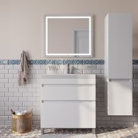 Тумба с раковиной Iddis Zodiac 80 ZOD8CBFi95K Белая — фото 4, Тумбы с раковиной