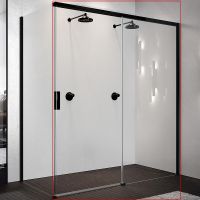 Душевая дверь Novellini Opera 120 R OPEPH119D-1H профиль Черный матовый стекло прозрачное — фото 1, Душевые двери в нишу