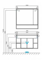 Тумба под раковину Aquaton Флай 100 1A237501FAX10 Белая Дуб крафт — фото 7, Тумбы под раковину